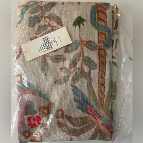 Anthropologie Organic Cotton Tales Menagerie Printed Café Curtain Set of 2 - Picture 4 of 4
